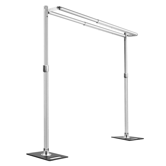 PUKNLY Double Backdrop Stand Heavy Duty, Adjustable 9.2 * 9.2ft Back Drop Stand for Party, Sturdy Pipe and Drape Stand, Flower Wall Backdrop Frame for Wedding, Baby Shower, Birthday, Trade Show