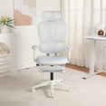thumbnail image 1 of PUKNLY Ergonomic Office Chair with Footrest, High-back Computer Chair with Dynamic Lumbar Support, 2D Headrest & 4D Armrests, Sponge Cushion & Mesh Back, Home Office Chair for Adults, 1 of 9