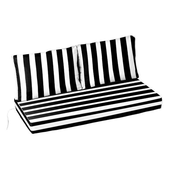 PUKNLY Loveseat Cushions Outdoor 3-Pack, 48*24*5 in Bench Swing Cushions with Removable Cover, Waterproof & Fade-Proof Patio Couch Cushion, Provide Cozy Lumbar Support, for Garden, Lawn, Balcony