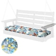 thumbnail image 1 of PUKNLY Porch Swing Cushion 60*20*4 in, 2-3 Seater Waterproof & Fade-Resistant Bench Seat Cushion Replacement with Strips, Outdoor Swing Pads for Camping, Beach, Garden, Patio, Balcony, Summer, 1 of 7