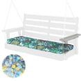 thumbnail image 1 of PUKNLY Porch Swing Cushion 60*20*4 in, 2-3 Seater Waterproof & Fade-Resistant Bench Seat Cushion Replacement with Strips, Outdoor Swing Pads for Camping, Beach, Garden, Patio, Balcony, Green Flower, 1 of 7