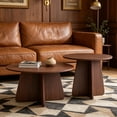 thumbnail image 1 of PUKNLY Round Nesting Coffee Table Set of 2, Modern Circle End Table Set, Mid Century Wooden Accent Tables, Small Side Table for Living Room Bedroom Balcony Office, Flexible Use, Space-Saving,Wanult, 1 of 7