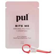 PUL 2-in-1 Aligner Removal and Chew Tool for Invisalign and Clear Aligners, Easy-to-Use Aligner Seating and Remover Tool, Pink, 1 pack