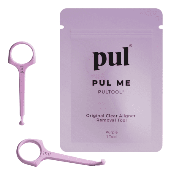 PUL Clear Aligner Removal Tool — Compatible with Removable Braces, Retainers & Trays – Easy-to-Use Device Remover, Dental & Oral Hygiene Care Product - Purple - 2 Pack