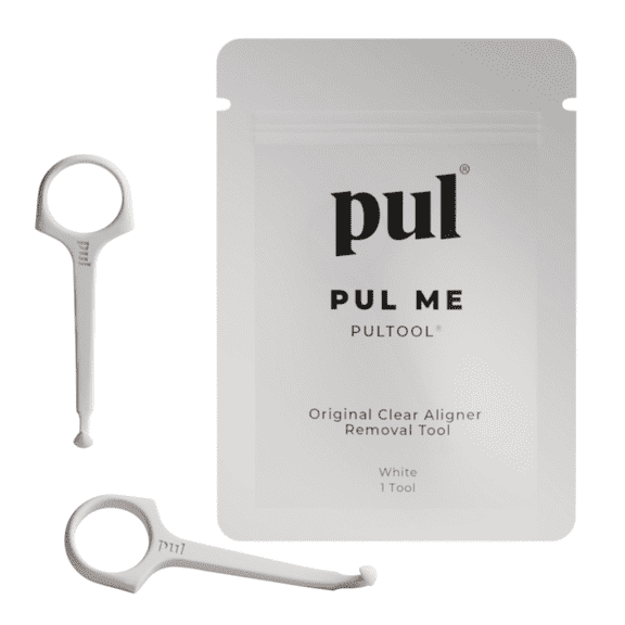 PUL Clear Aligner Removal Tool, Compatible with Removable Braces, Retainers & Trays, White, 2 Pack