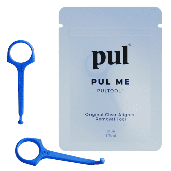 PUL Clear Aligner Removal Tool — Compatible with Removable Braces, Retainers & Trays – Easy-to-Use Device Remover, Dental & Oral Hygiene Care Product - Blue - 2-Pack