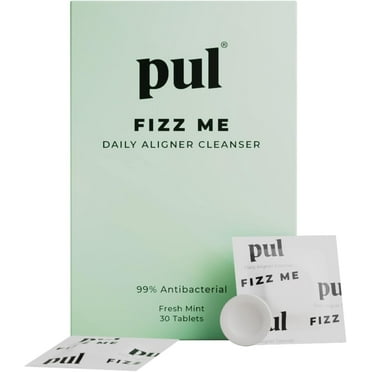 PUL Aligner Cleaner Tablets (Pack of 30) – For Cleaning All Clear Aligners & Retainers – Removes Odor, Stains, Plaque – Cleans Dentures, Night & Mouth Guards, All Dental Removables