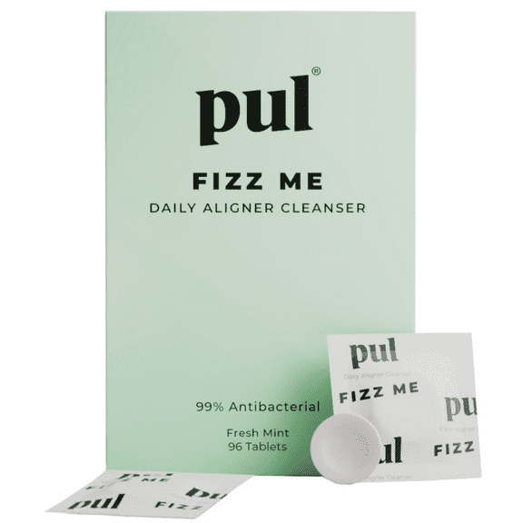 PUL Aligner Cleaner Tablets (Pack of 96) – For Cleaning All Clear Aligners & Retainers – Removes Odor, Stains, Plaque – Cleans Dentures, Night & Mouth Guards, All Dental Removables