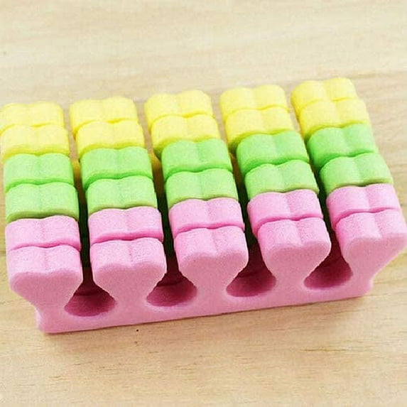 PULABO 10 Pcs Soft Toe Separator Sponge Foam Finger Nail Art Salon Pedicure Manicure Tool Comfortable and Environmentally Convenient