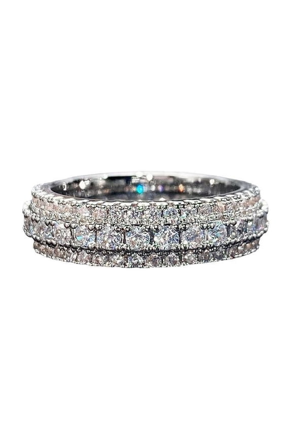 8mm Synthetic Moissanite Rings For Men and Women Hip Hop Jewelry Sterling Silver S925 With White Gift Box