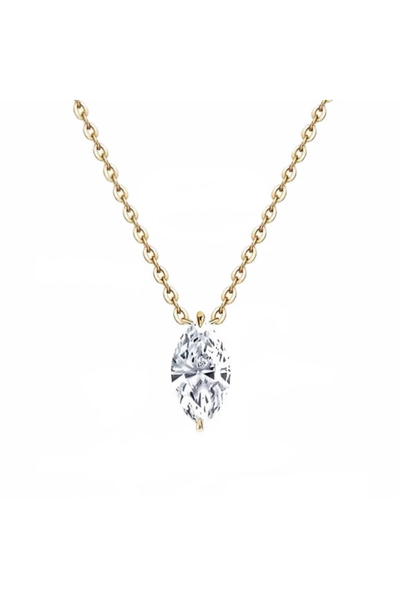 925 Sterling Silver 2 Ct Cubic Zirconia Anchor Necklace for Women 18 Inch Everyday Jewelry