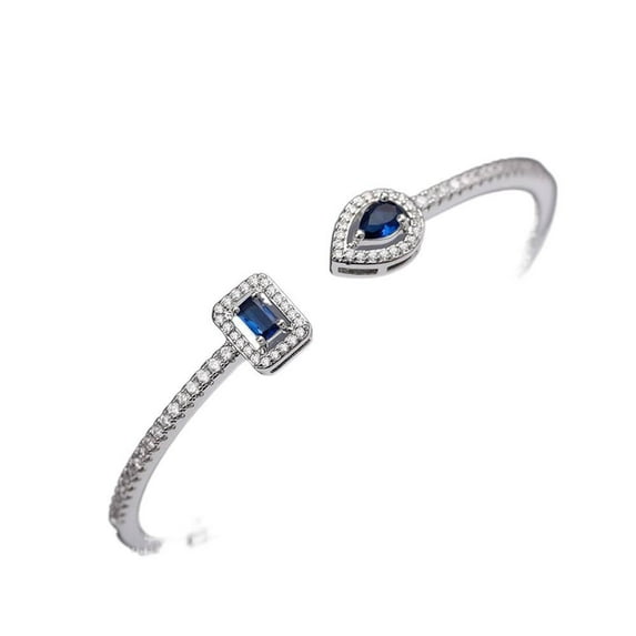 PULABO Chic Women's Zirconia Stone Bracelet Adjustable Stylish Bangle With White Gift Box