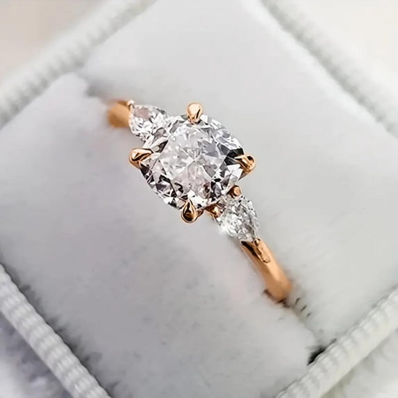 PULABO Classic Bridal Cocktail For Women Gift for Wife Shiny Comfortable Fit AAA Zircon CZ Ring Perfect Present With Gift Packaging