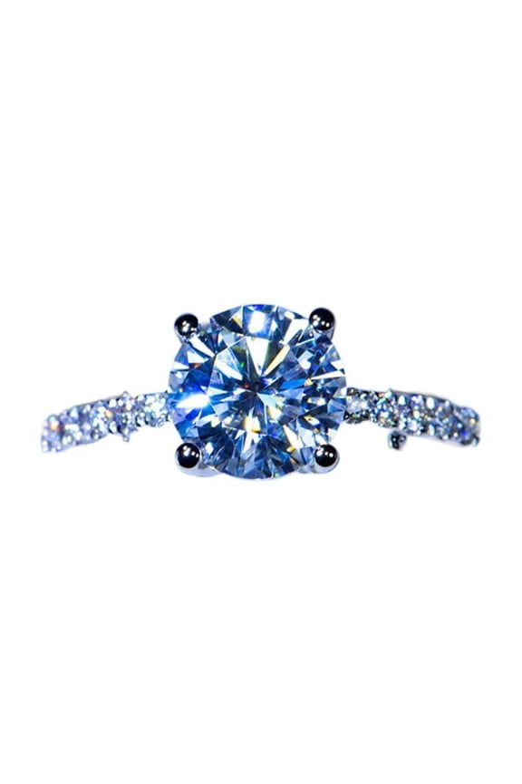 Classic Engagement Anniversary For Women Gift for Wife Dazzling Sparkling CZ Cubic Zirconia Ring Elegant Gift Gift Box Included