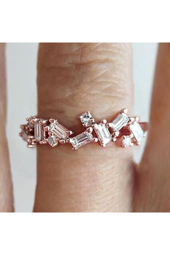 Classic Party Anniversary For Her Gift for Wife High Quality Sparkling Cubic Zirconia CZ Ring Thoughtful Surprise Comes in Elegant Box
