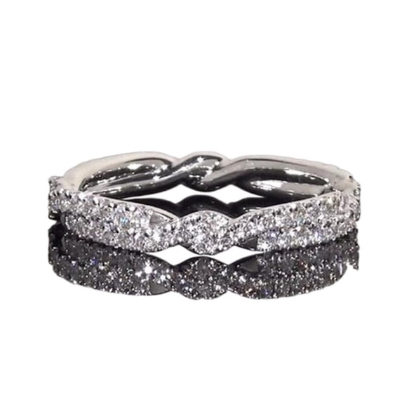 PULABO Classic Promise Ring Bridal For Her For Women High Quality Shiny Cubic Zirconia CZ Ring Perfect Present With Gift Packaging