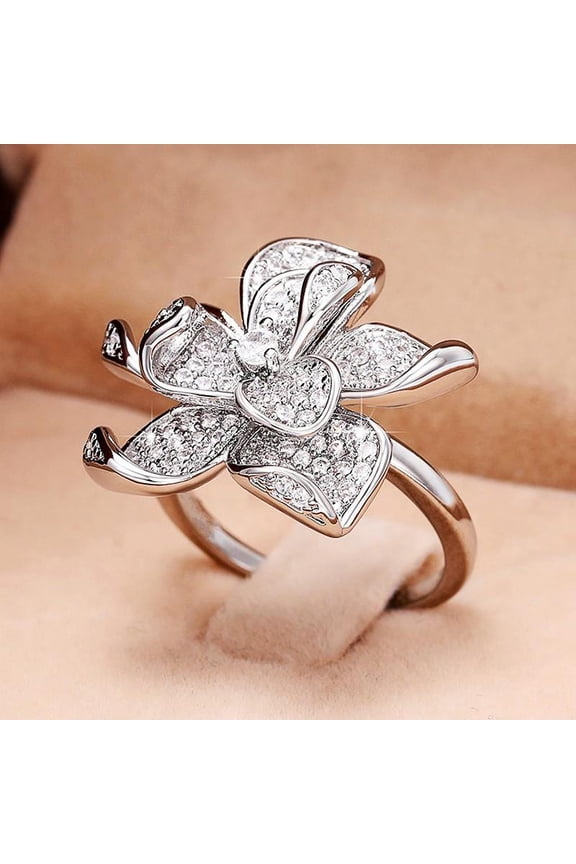 Classic Promise Ring Engagement For Her Gift for Wife Sparkling High Quality CZ AAA Zircon Ring Perfect Present Gift Box Included