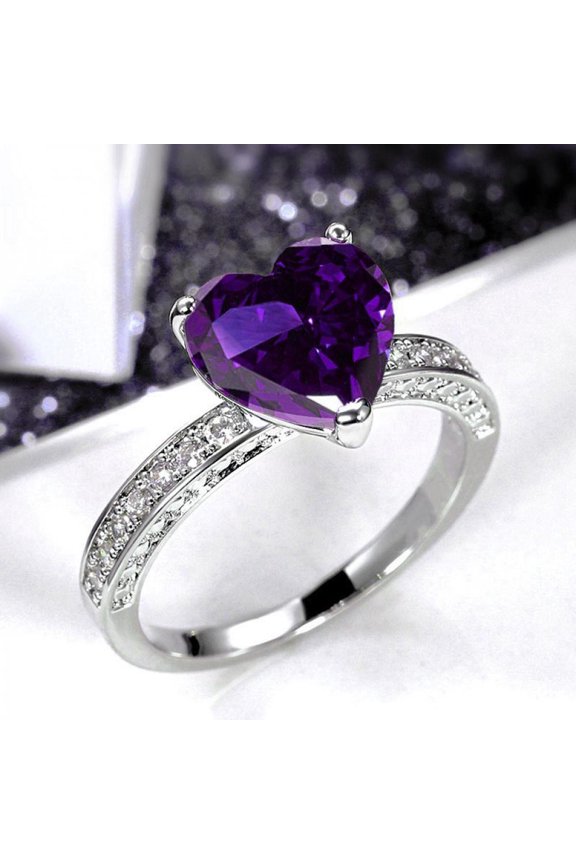 Classic Proposal Cocktail Ladies For Women Dazzling Comfortable Fit CZ AAA Zircon Ring Thoughtful Surprise Gift Box Included