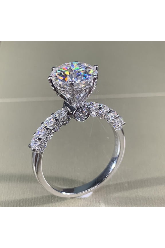 Classic Proposal Promise Ring For Her For Women Lightweight Shiny AAA Zircon CZ Ring Thoughtful Surprise Comes in Elegant Box