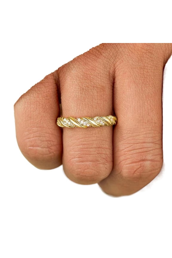 Classic Proposal Promise Ring For Her Ladies Dazzling Sparkling Cubic Zirconia CZ Ring Perfect Present With Gift Packaging