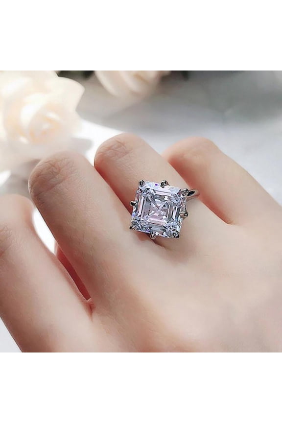 Classic Wedding Cocktail For Her Ladies Dazzling Shiny Cubic Zirconia CZ Ring Ideal Jewelry Gift With Gift Packaging