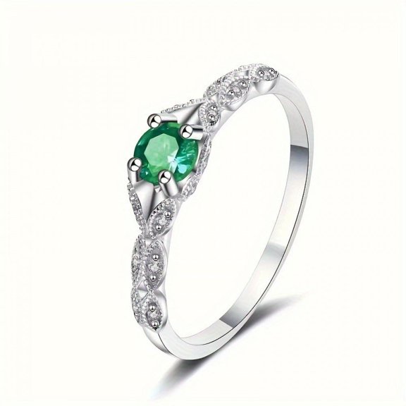 PULABO Elegant Wedding Party Ladies Gift for Wife High Quality Sparkling AAA Zircon CZ Ring Perfect Present Gift Box Included