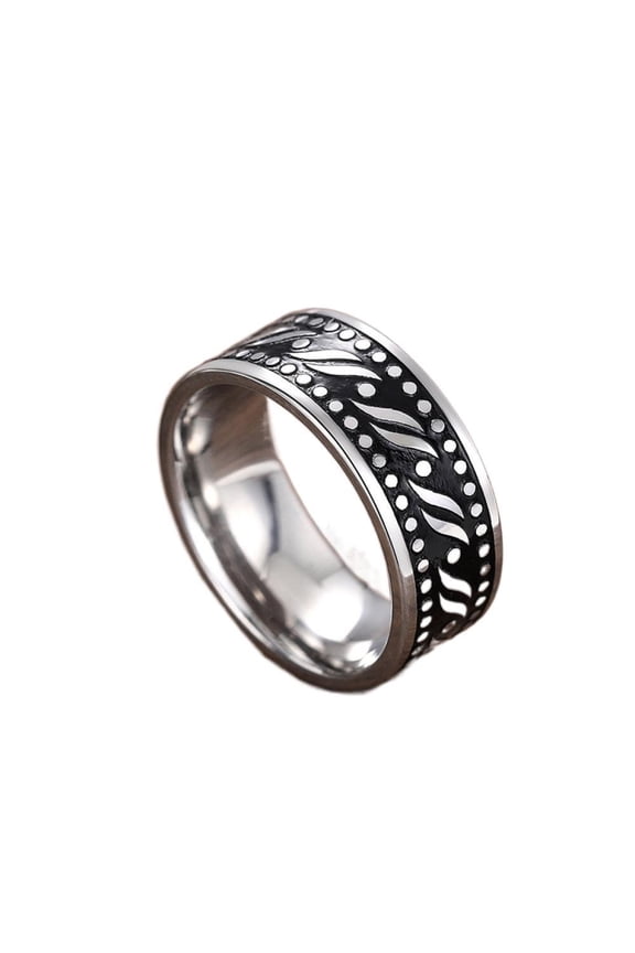 Mens Titanium Ring Wedding Band British Style Ring Unisex Fashion Ring Everyday Fashion Wear Personality Ornament With Gift Box