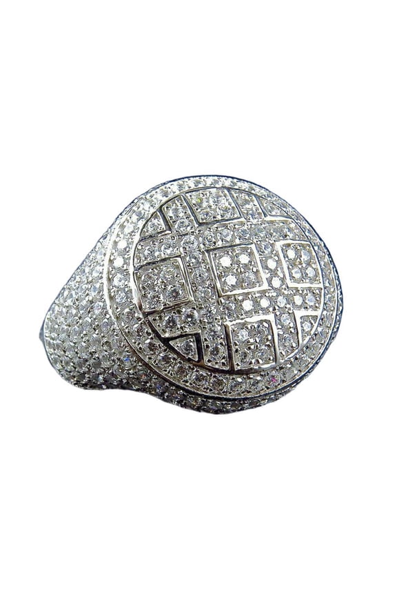 Mens Titanium Ring Wedding Band Cubic Zirconia Ethnic Style Men Full Stones Wedding Ring With Gift Box