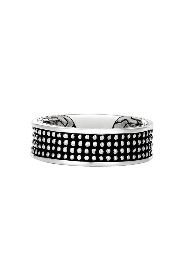 Mens Titanium Ring Wedding Band Polka Dot Inner Carved Road Ring Unisex Fashion Ring With Gift Box