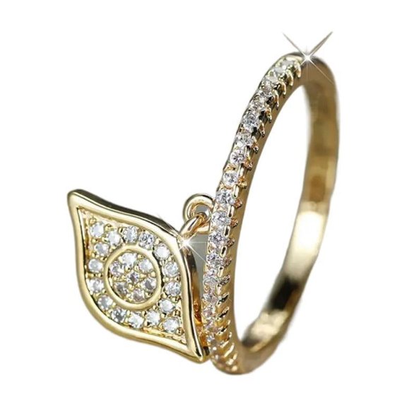 PULABO Modern Anniversary Cocktail For Women For Her High Quality Lightweight Cubic Zirconia AAA Zircon Ring Thoughtful Surprise Comes in Elegant Box
