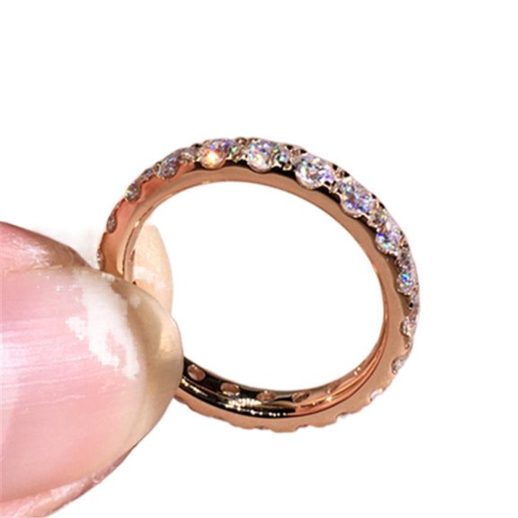 PULABO Modern Anniversary Party For Her For Women Comfortable Fit Sparkling AAA Zircon Cubic Zirconia Ring Ideal Jewelry Gift Comes in Elegant Box