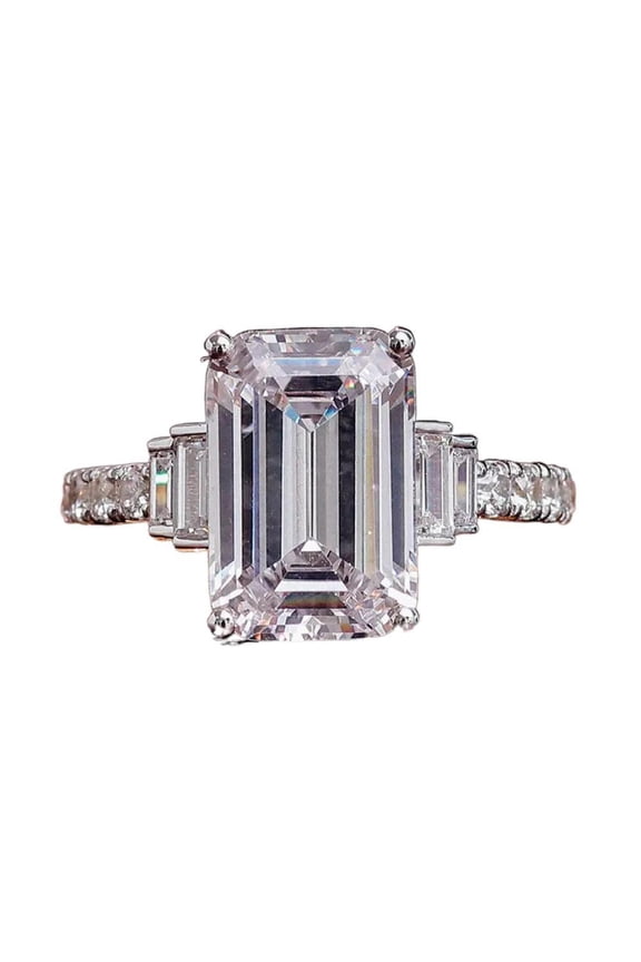 Modern Bridal Cocktail For Women Ladies High Quality Lightweight CZ Cubic Zirconia Ring Thoughtful Surprise Gift Box Included