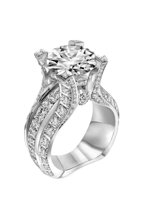 Modern Cocktail Bridal For Her For Women Dazzling High Quality CZ AAA Zircon Ring Elegant Gift Gift Box Included