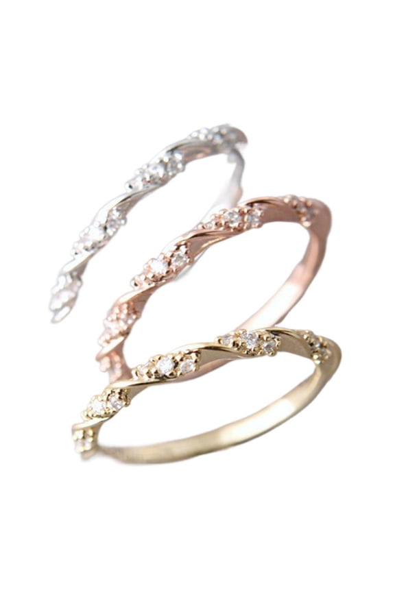 Modern Promise Ring Bridal For Her Ladies Comfortable Fit High Quality AAA Zircon CZ Ring Thoughtful Surprise With Gift Packaging