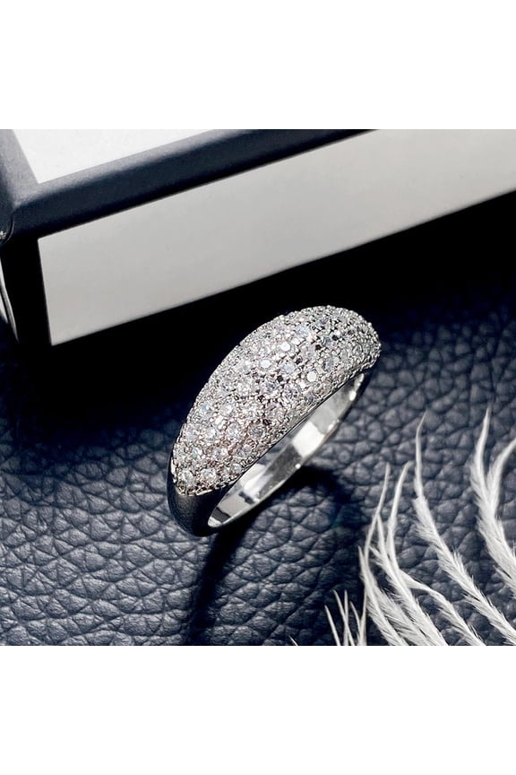 Modern Proposal Anniversary For Her Gift for Wife Dazzling High Quality CZ AAA Zircon Ring Perfect Present Gift Box Included
