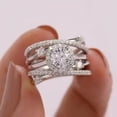 thumbnail image 1 of PULABO Modern Proposal Wedding Ladies Gift for Wife Comfortable Fit Dazzling AAA Zircon Cubic Zirconia Ring Perfect Present Gift Box Included, 1 of 7