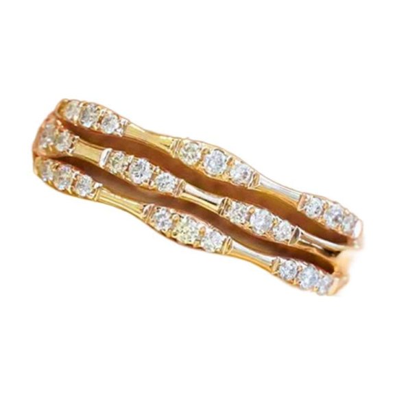 PULABO Modern Valentine's Day Wedding For Her Gift for Wife Comfortable Fit Sparkling CZ AAA Zircon Ring Elegant Gift Gift Box Included