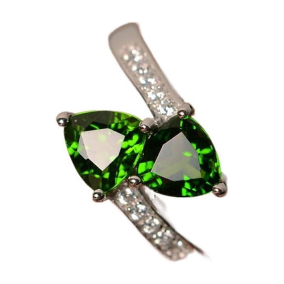 PULABO Modern Wedding Cocktail For Her Ladies Shiny Sparkling CZ Cubic Zirconia Ring Elegant Gift Gift Box Included