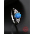 thumbnail image 1 of PULABO S925 Sterling Silver Opal Decorated Ring, 2025 New Style Fashion Accessories for Women , Trendy All-match & Exquisite Engagement Ring for Birthday Gift, 1 of 8