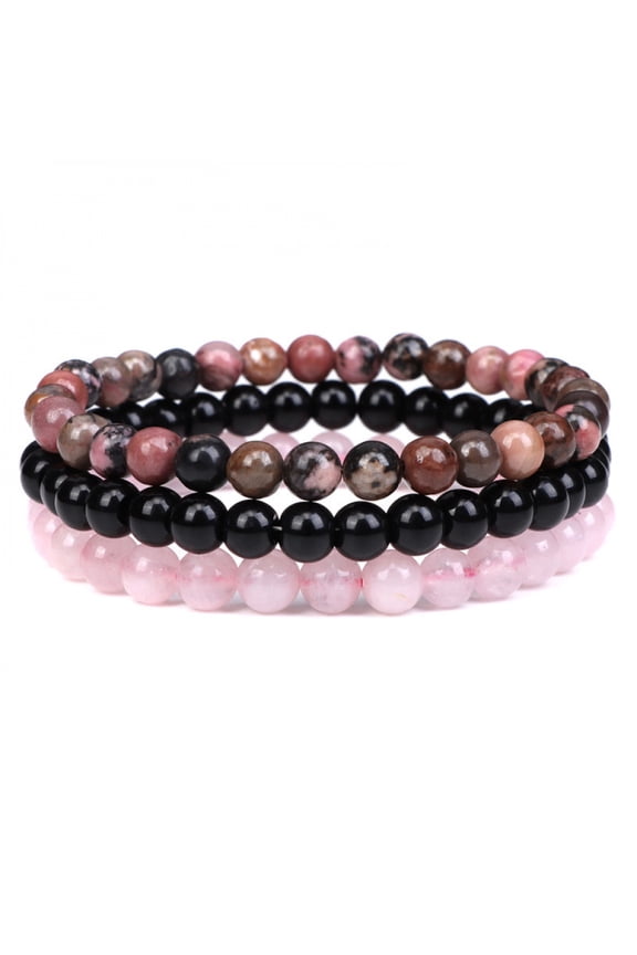 Shield Your Aura | Healing Crystal Bracelet Stack | 4mm Protection Stones | Unisex Jewelry for Men & Women