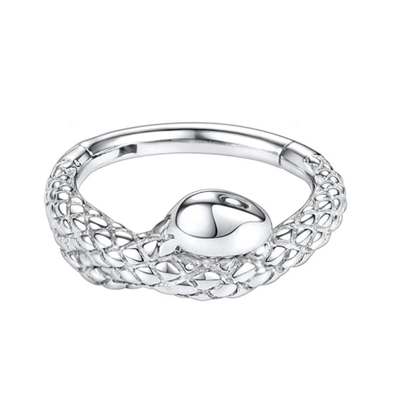 PULABO Titanium Micro Cubic Zirconia Hinged Nose Hoop Ring Body Jewelry Unisex