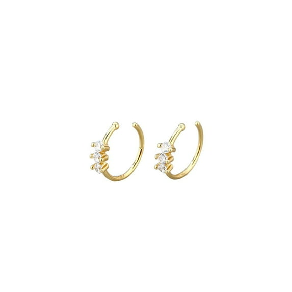 PULABO Titanium Micro Cubic Zirconia Hinged Nasal Ring Jewelry