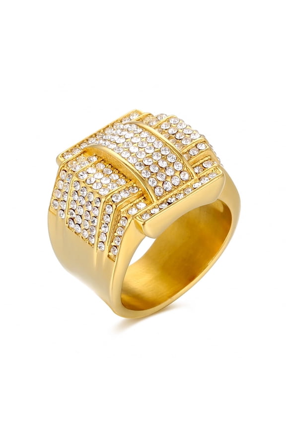 Titanium Steel Moissanite Bully Ring Classic Atmosphere Party Wedding Holiday Event Everyday Wear Engagement Wedding Ideal Gift Holiday