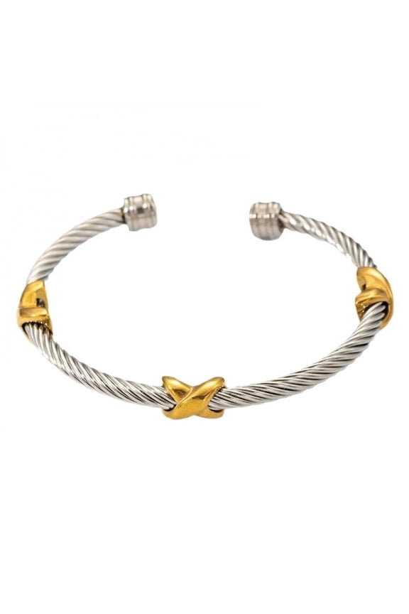 Twisted Cable Bracelet and Chain Trendy - Cuff Knot Vintage Bracelets Jewelry