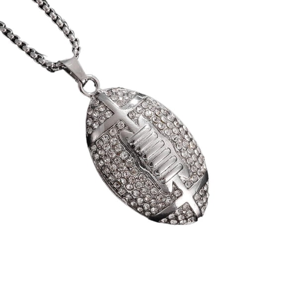 PULABO Unisex 18K Gold Plated Rugby Pendant Necklace For Men and Women Gift