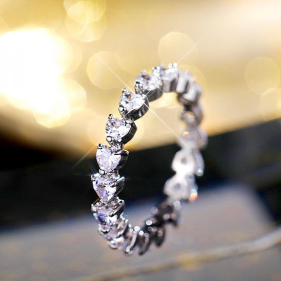 PULABO With handcrafted details Wedding Cocktail Ladies For Her Sparkling Lightweight AAA Zircon CZ Ring Elegant Gift With Gift Packaging