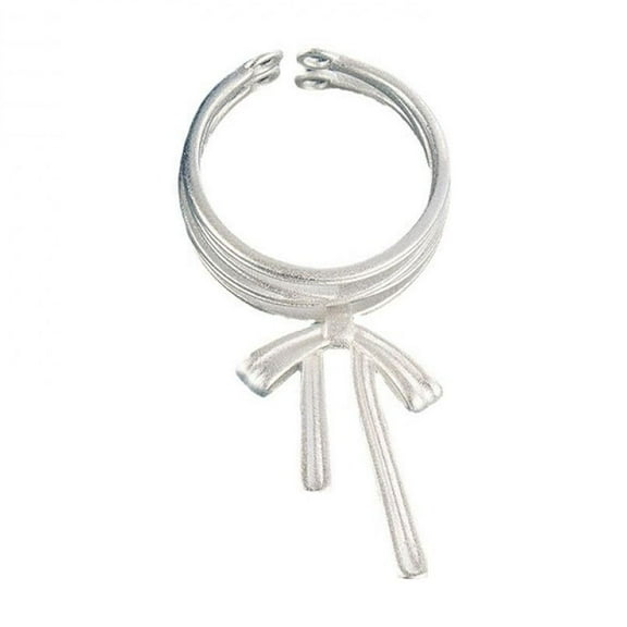 PULABO Women 925 Sterling Silver Ballet Double Butterfly Cubic Zirconia Thumb Ring Stress Anxiety Rings Women's Jewelry Lady Birthday Mother's Day Gifts