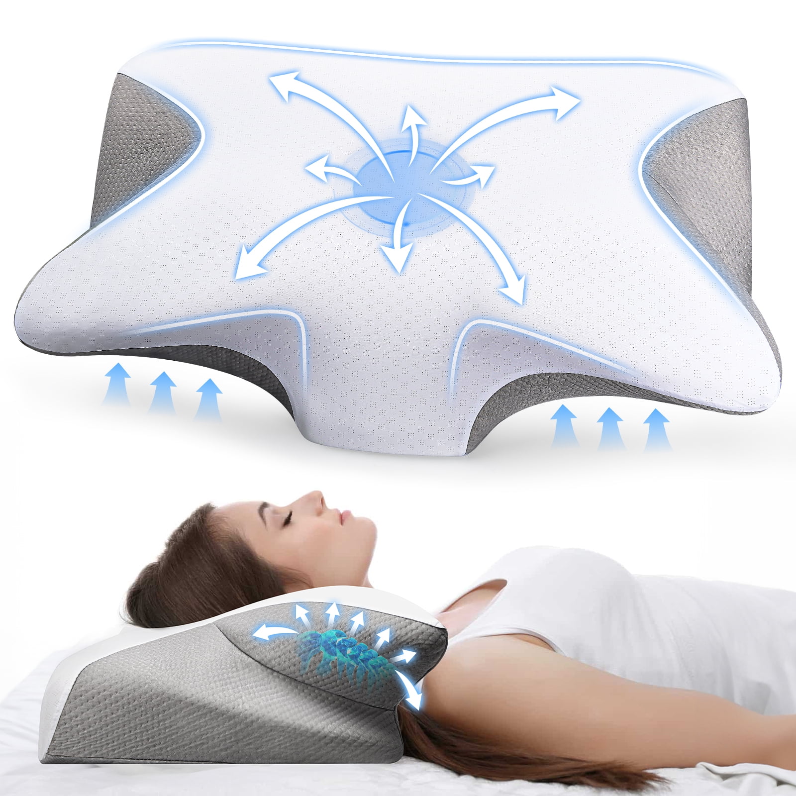 PULATREE Orthopedic Cervical Pillow, Spine Support, Shoulder and Back