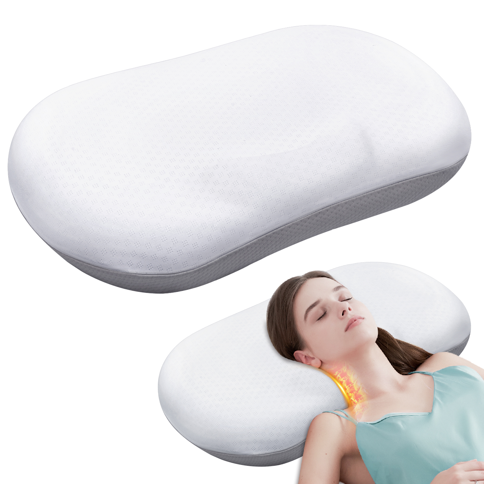 PULATREE Memory Foam Neck Pillow Neck Pillow to Relieve Sleep Pain
