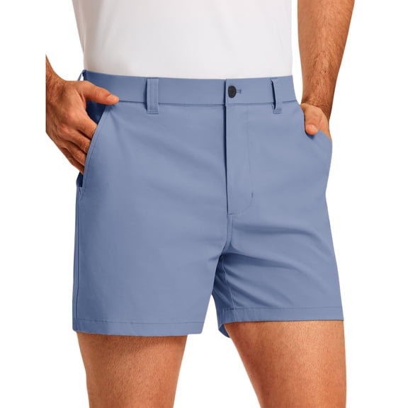 PULI Golf Shorts Men 5 Inch Inseam Stretch Casual Dress Shorts with Pockets Waterproof Lightweight Quick Dry